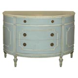 Painted Demilune Commode/Buffet
